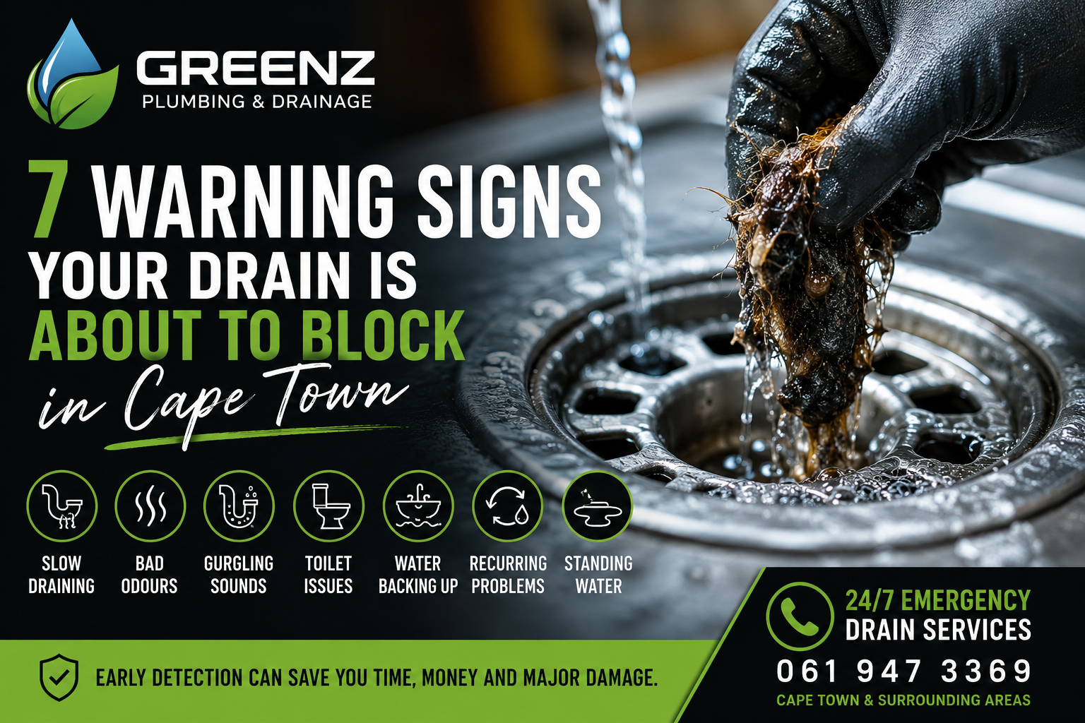 7 signs of a blocked drain